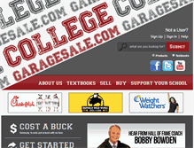 Tablet Screenshot of collegegaragesale.com